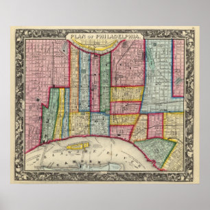 Plan Of Philadelphia Poster