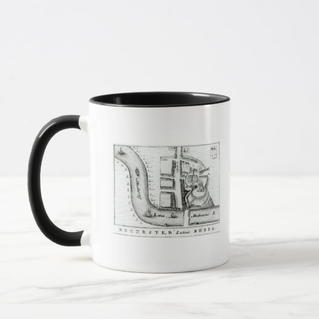 Plan of Rochester Mug (Left)