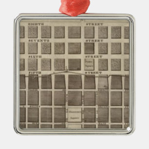 Plan of St. Louis, Missouri Metal Ornament