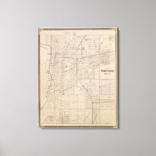 Plan of Terre Haute, Vigo Co Canvas Print