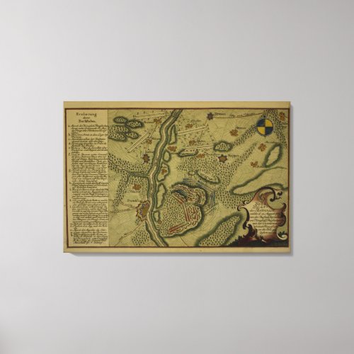 Plan of the Battle of Kunersdorf Canvas Print