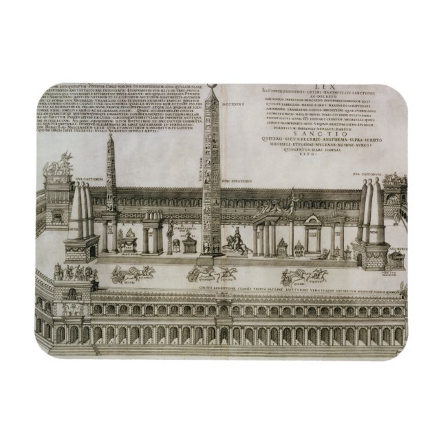 Plan of the Circus Maximus, Rome, engraved by the Magnet (Horizontal)