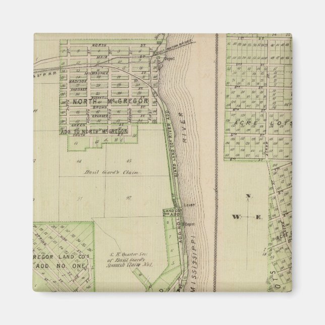 Plan of the City of McGregor Magnet (Front)