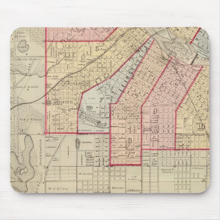 Plan of the City of Minneapolis and Vicinity Mousepads