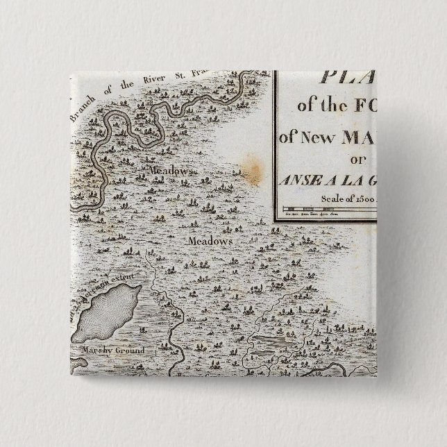 Plan of the Fort of New Madrid Button (Front)