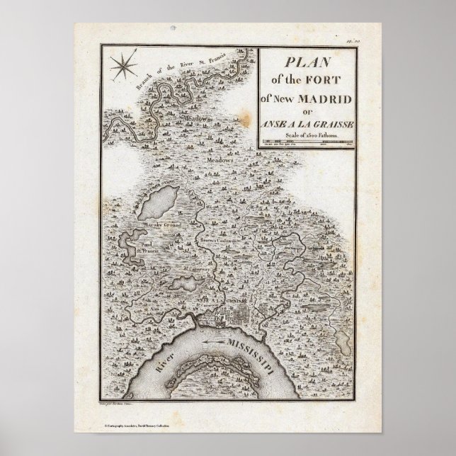 Plan of the Fort of New Madrid Poster (Front)