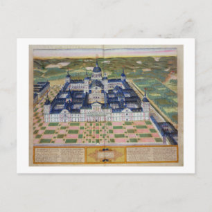 Plan of the Monastery of El Escorial, from 'Civita Postcard
