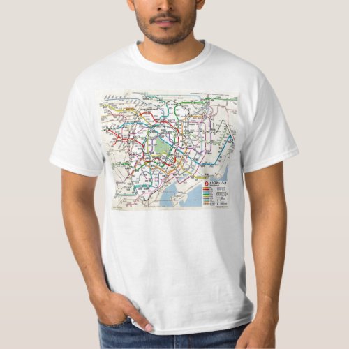 Plan of the subway of TOKYO T_Shirt