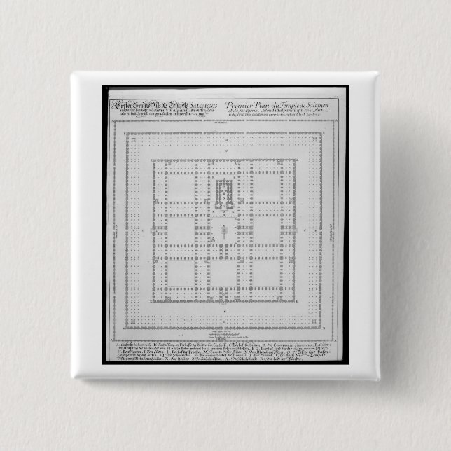 Plan of the Temple of Solomon, Jerusalem, from 'En Button (Front)