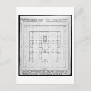 Plan of the Temple of Solomon, Jerusalem, from 'En Postcard