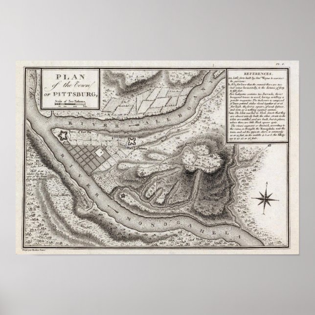 Plan of the Town of Pittsburg Poster (Front)
