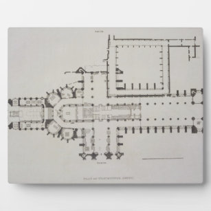 Plan of Westminster Abbey, plate 1 from 'Westminst Plaque