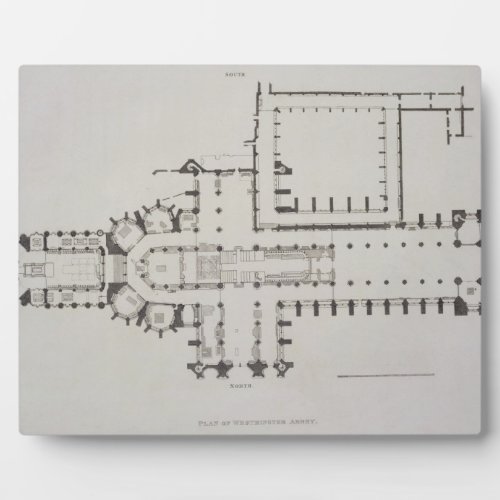 Plan of Westminster Abbey plate 1 from Westminst Plaque