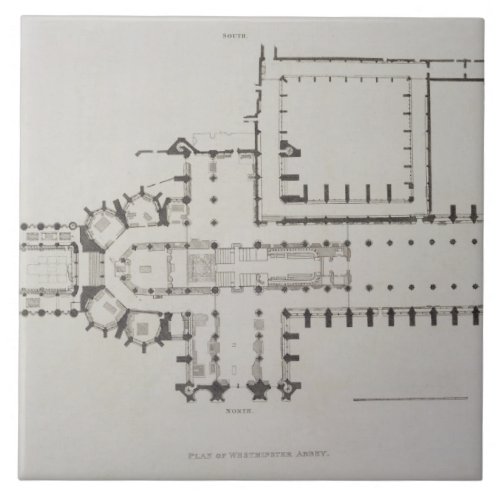 Plan of Westminster Abbey plate 1 from Westminst Tile