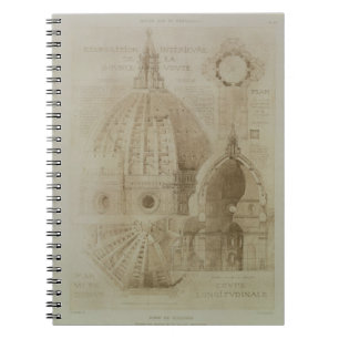 Plan, Section and Elevation of Florence Cathedral, Notebook