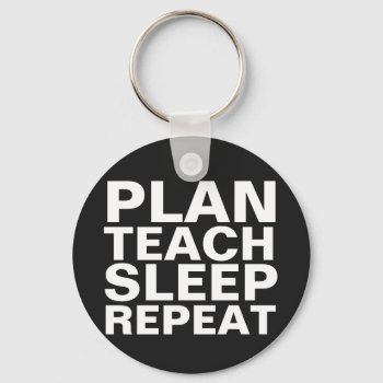 Plan Teach Sleep Repeat Tote Bag For Teacher Keychain by GenerationIns at Zazzle