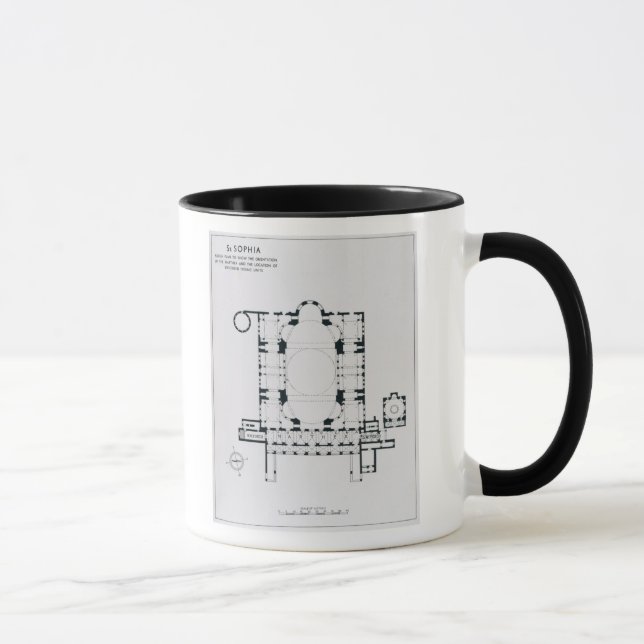 Plan to show the orientation of the narthex mug (Right)