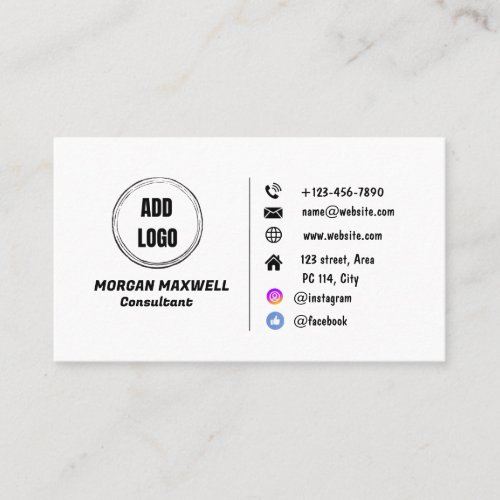 Plan White Design Business Card