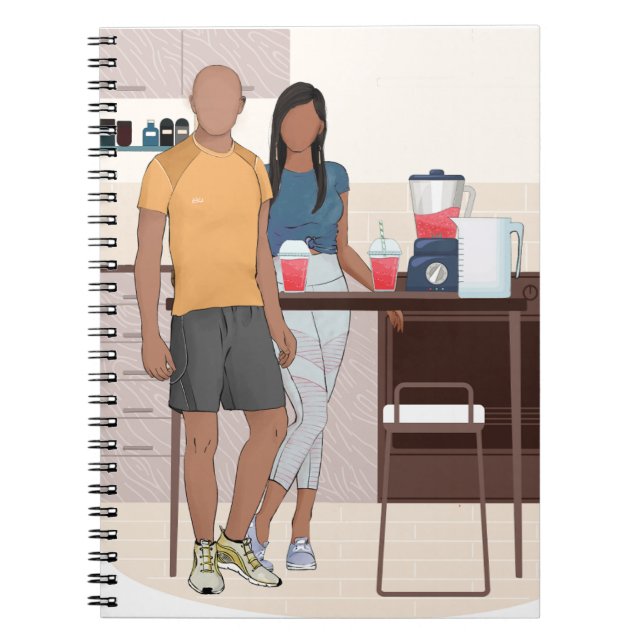 Plan With Me | Cute Couple Fitness Goal Notebook (Front)