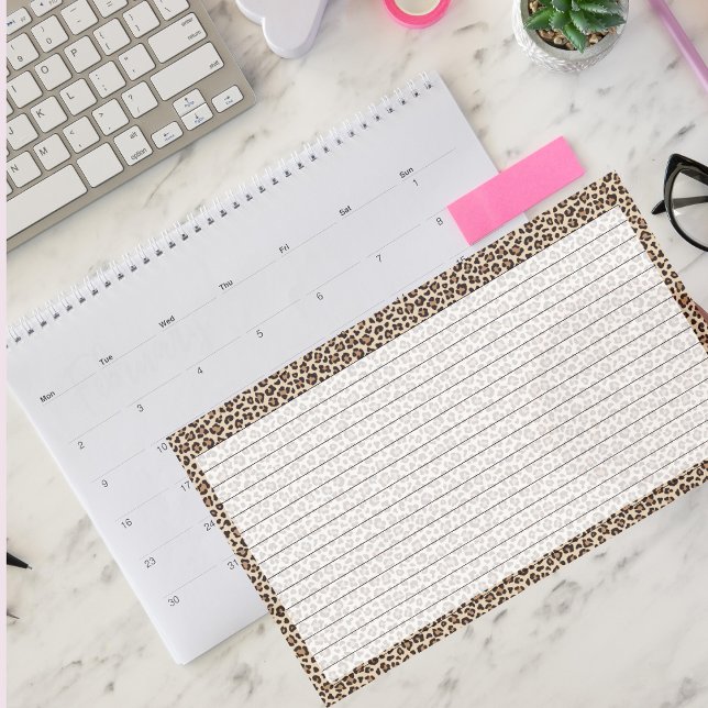 Plan With Me | Stylish 10"X6" Leopard Print Lined Post-it Notes (Creator Uploaded)