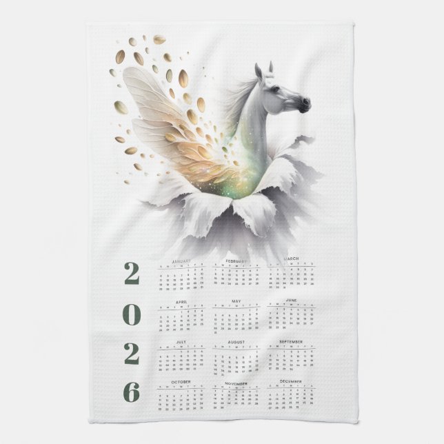 Plan your year in style with this 2026 calendar kitchen towel (Vertical)
