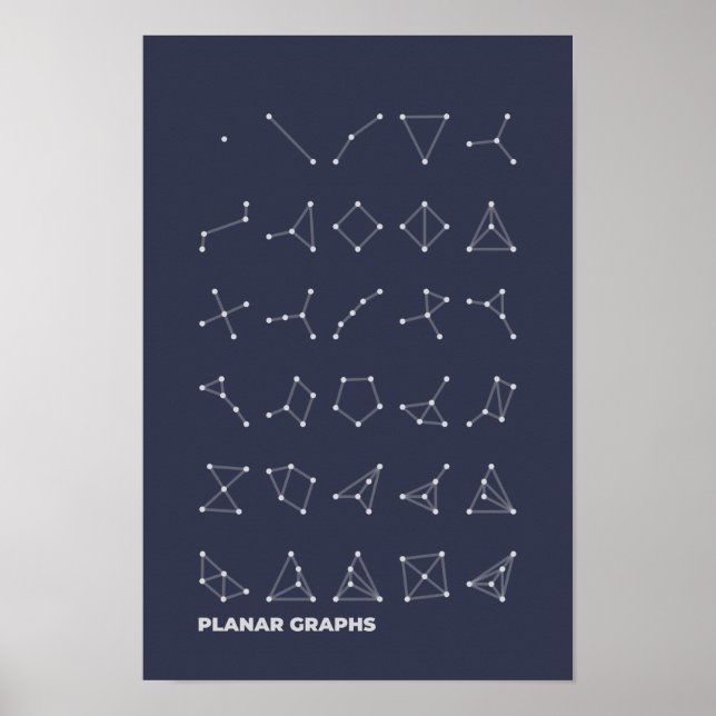 Planar Graphs Poster Dark (Front)