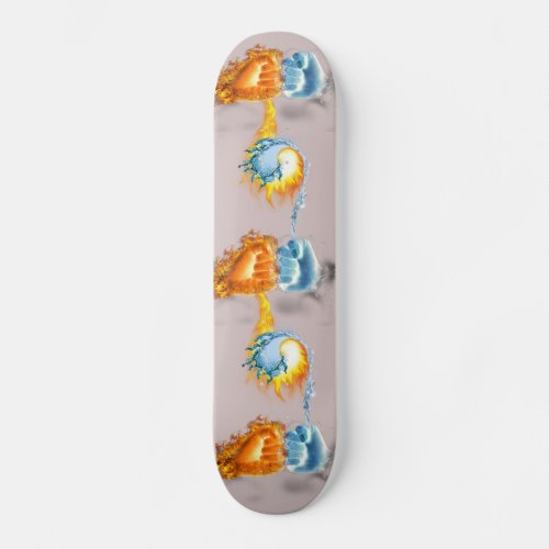 planche  roulette poing deau et feu  skateboard