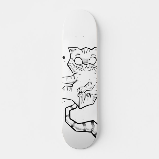 Planche de skate chat du Cheshire Alice Skateboard (Front)