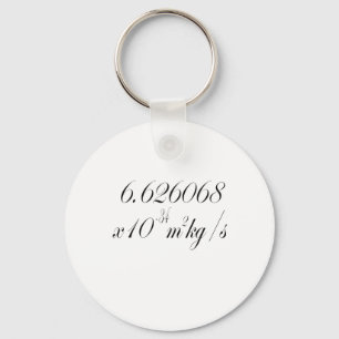 Planck constant keychain