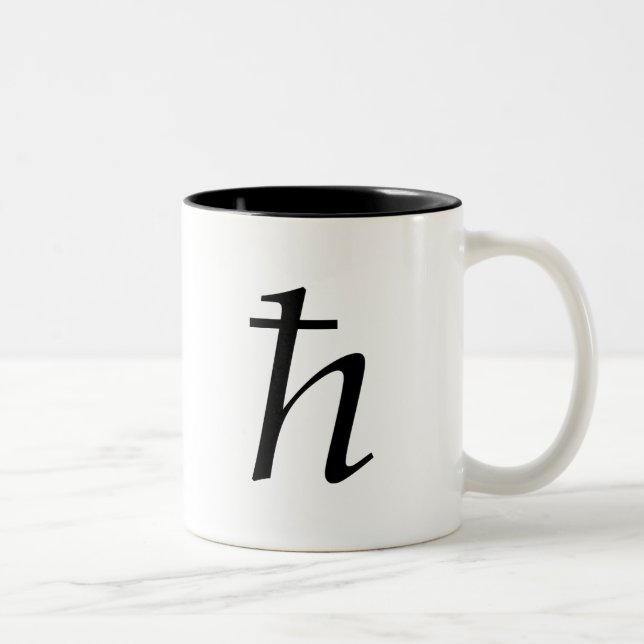 Planck's Constant (reduced) Two-Tone Coffee Mug (Right)