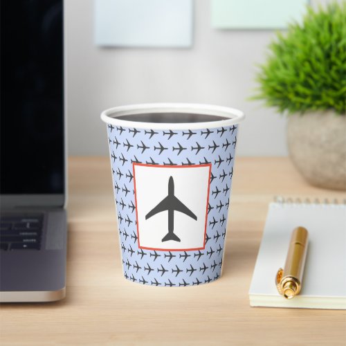 Plane Airplane Aviation Fly Pilot Paper Cups