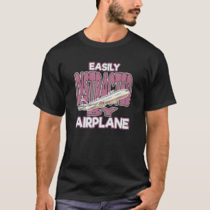 Plane Airplane Flying Pilot Aircraft Aviation Dist T-Shirt