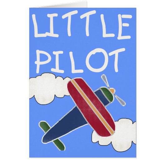 Plane and Clouds Little Pilot Cards (Front)