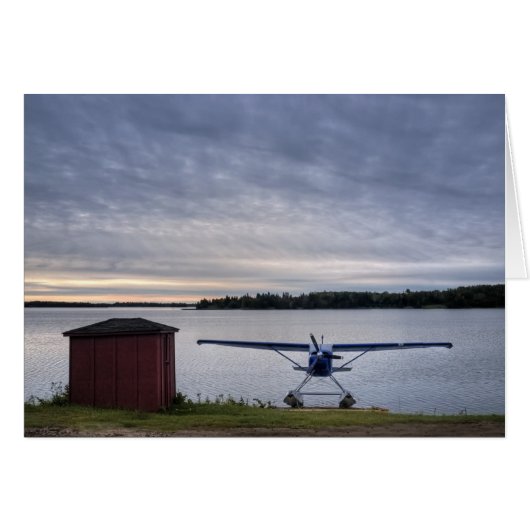 Plane at sunset cards (Front Horizontal)