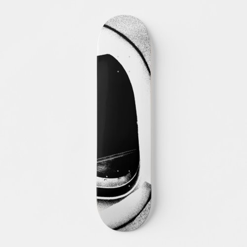 Plane black and white pattern skateboard