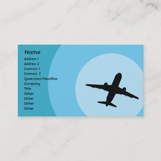 Customizable Plane - Business Business Cards