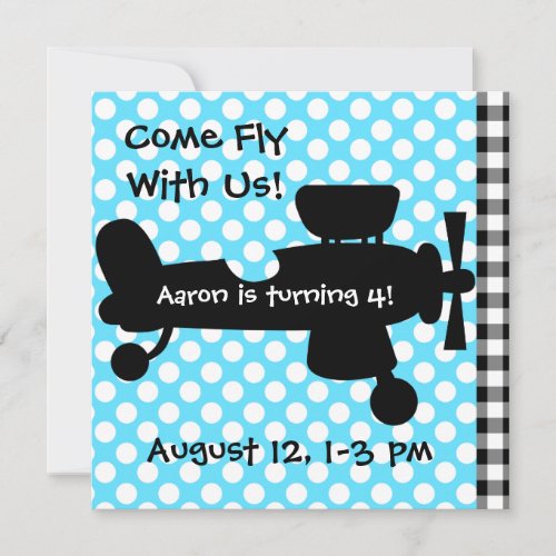 Plane Crazy Birthday Bash Invitations