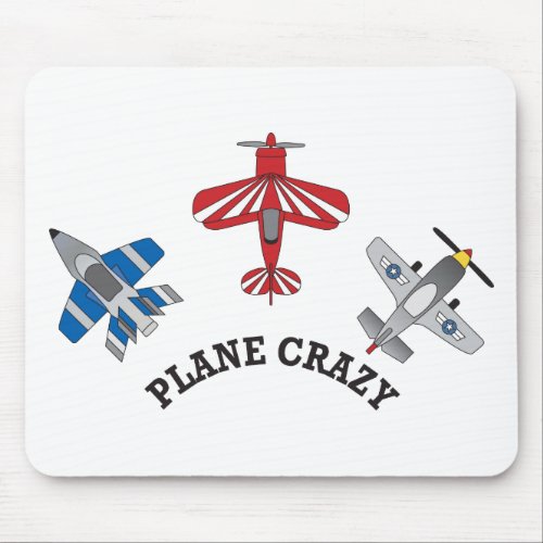 Plane Crazy Mouse Pad