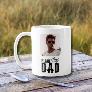PLANE Dad & Airplane,2 Photo,Funny Birthday,Custom Coffee Mug