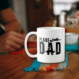 Plane Dad and Vintage Airplane Funny Aviation Gift Coffee Mug