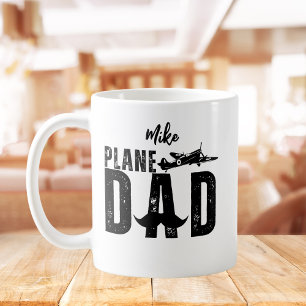 PLANE Dad & Vintage Airplane, Funny Father's Day Coffee Mug