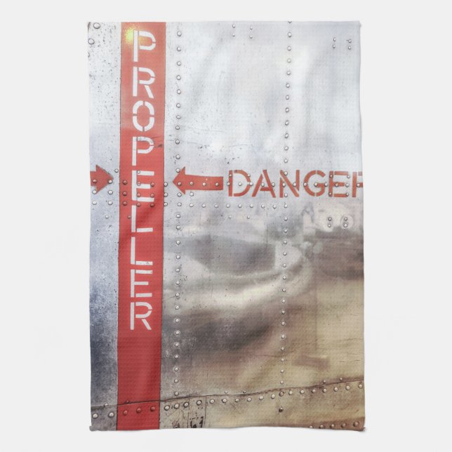 Plane Danger Kitchen Towel (Vertical)