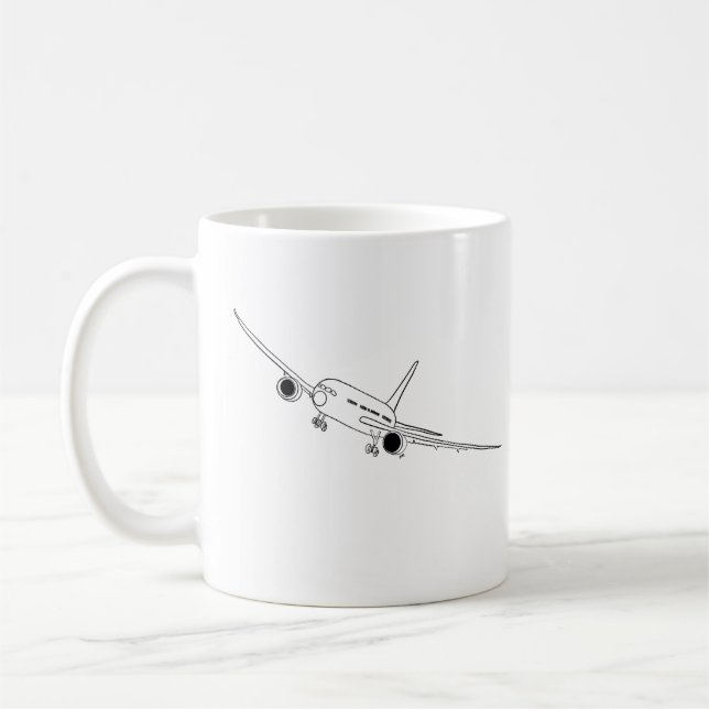 Plane design coffee mug (Left)