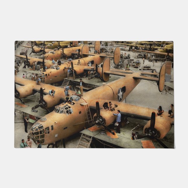 Plane - Factory - The Great Liberator 1943 Doormat (Front)