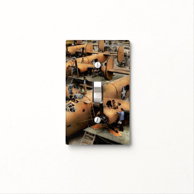 Plane - Factory - The Great Liberator 1943 Light Switch Cover (In Situ)