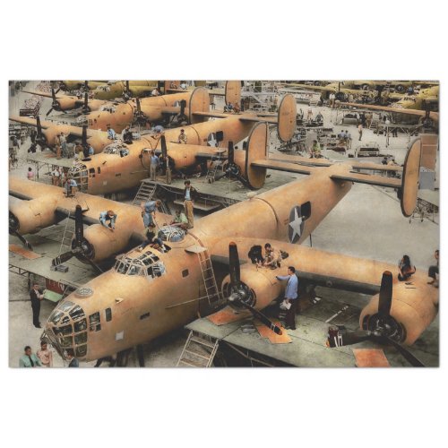 Plane _ Factory _ The Great Liberator 1943 Tissue Paper