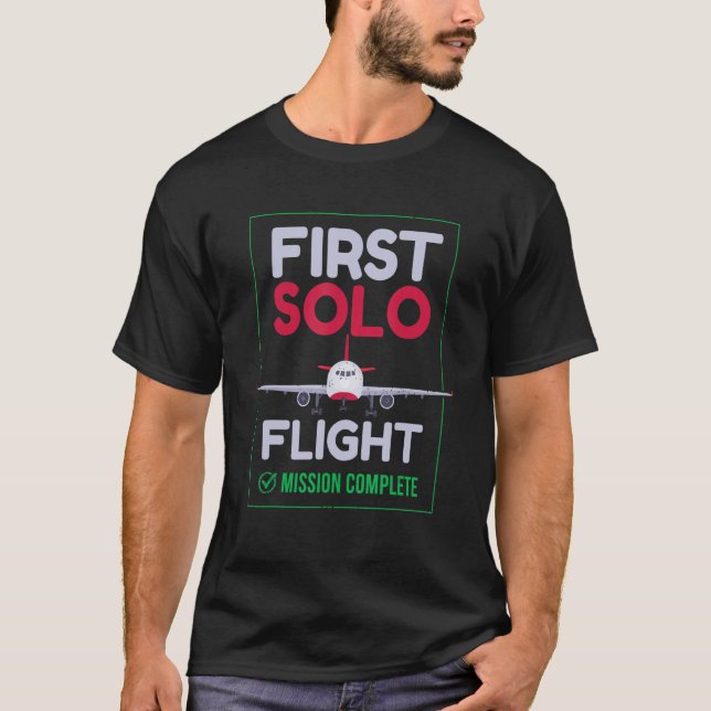 Plane Flight I First Solo Flight I Airplane Childr T-Shirt (Front)
