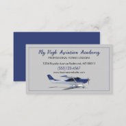 Plane Flying Aviation Instructor Service Business Card at Zazzle
