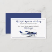 Plane Flying Aviation Instructor Service Business Card at Zazzle