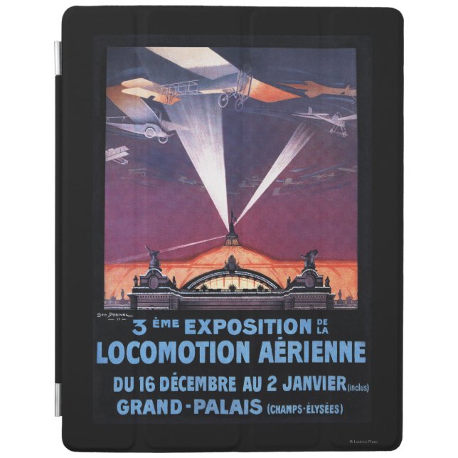 Plane Flying Over Searchlight Poster iPad Smart Cover (Front)
